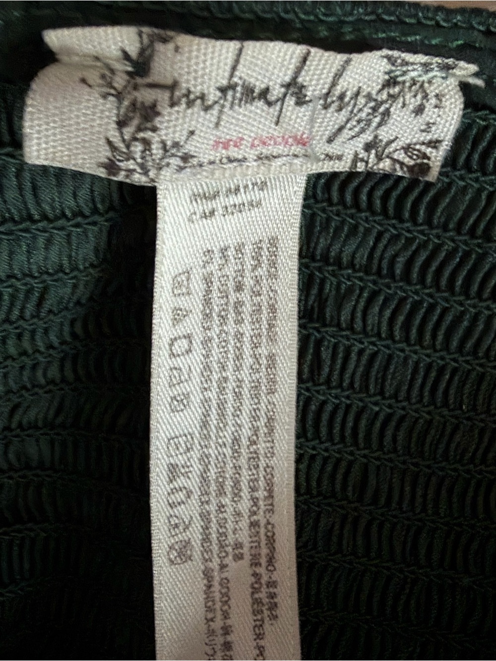 Free People Green Textured Bodysuit Size M Like New - Picture 11 of 12